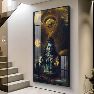 Shiv  Ji Premium Acrylic Glow Light Frame