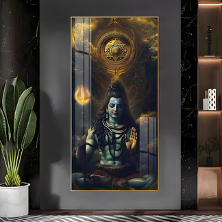 Shiv  Ji Premium Acrylic Glow Light Frame