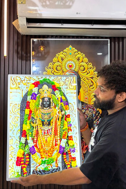 JAI SHREE RAM Premium Acrylic Glow Light Frame