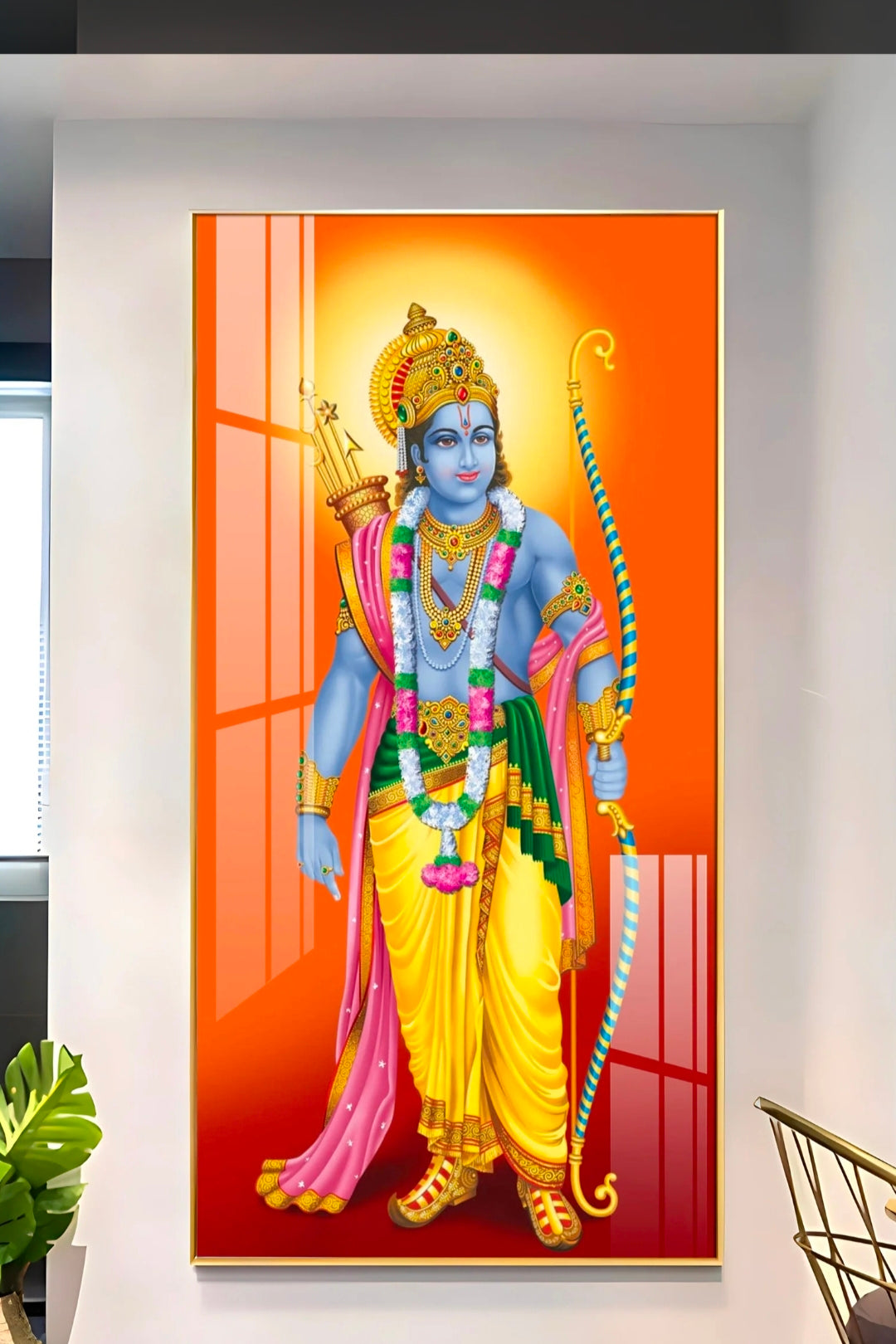 JAI SHREE RAM Premium Acrylic Glow Light Frame
