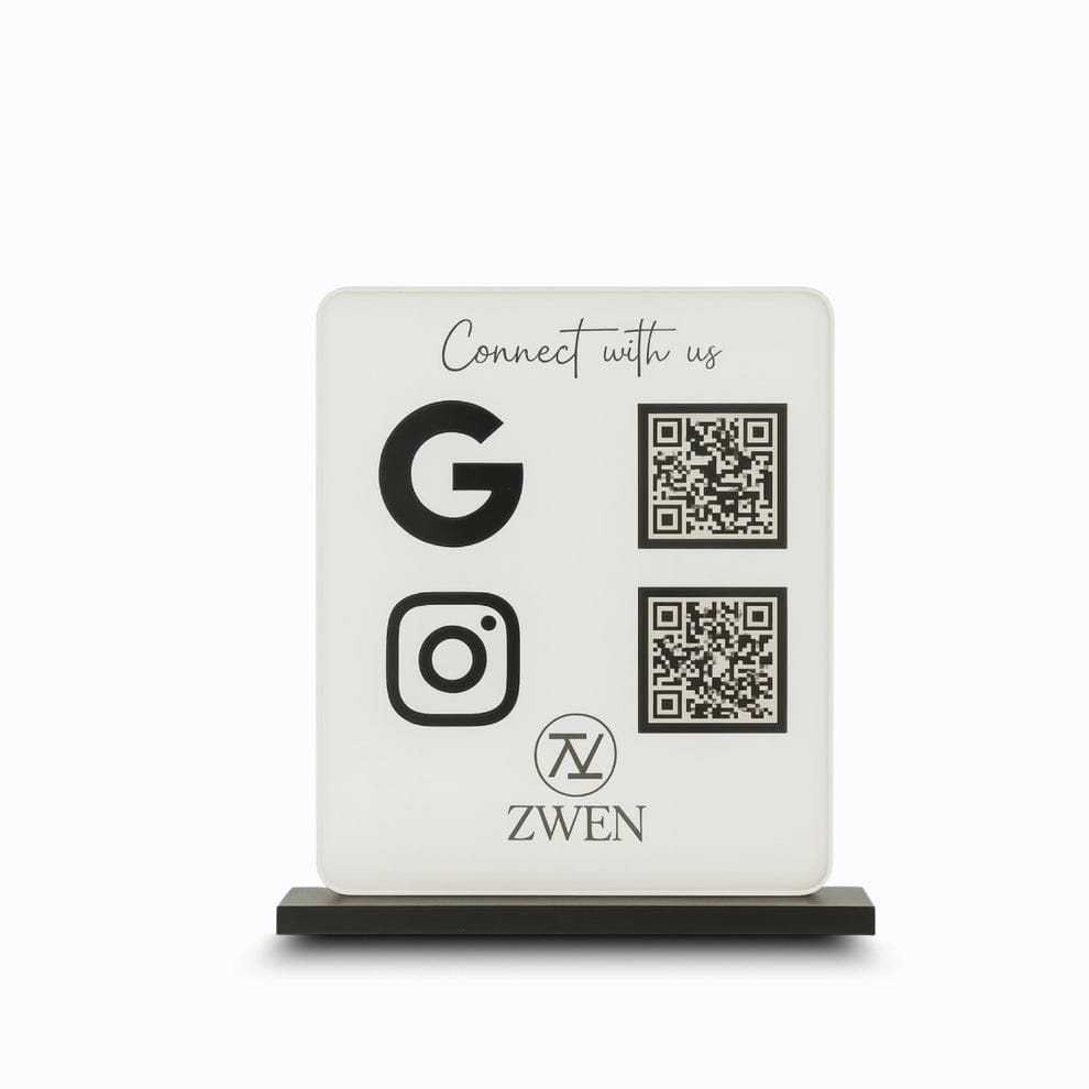 2 QR Premium Standee Black Cutout