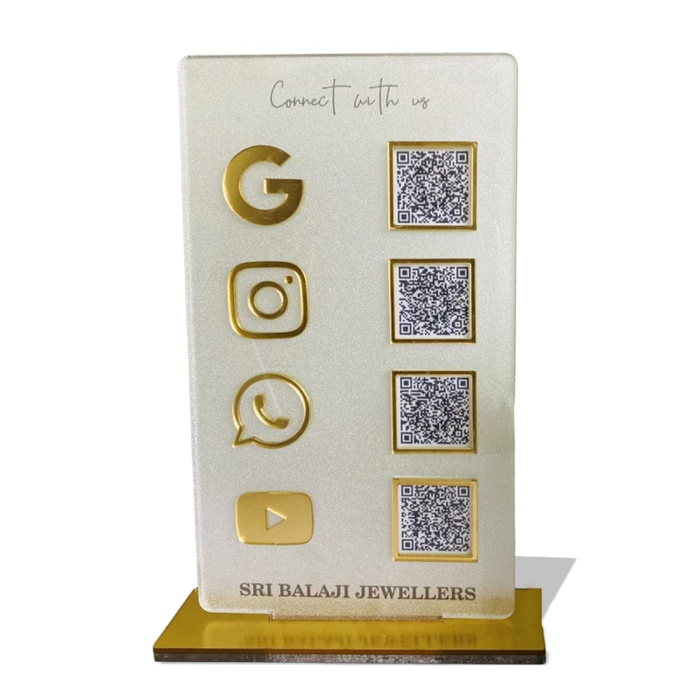 4 QR Digital Frosted Standee