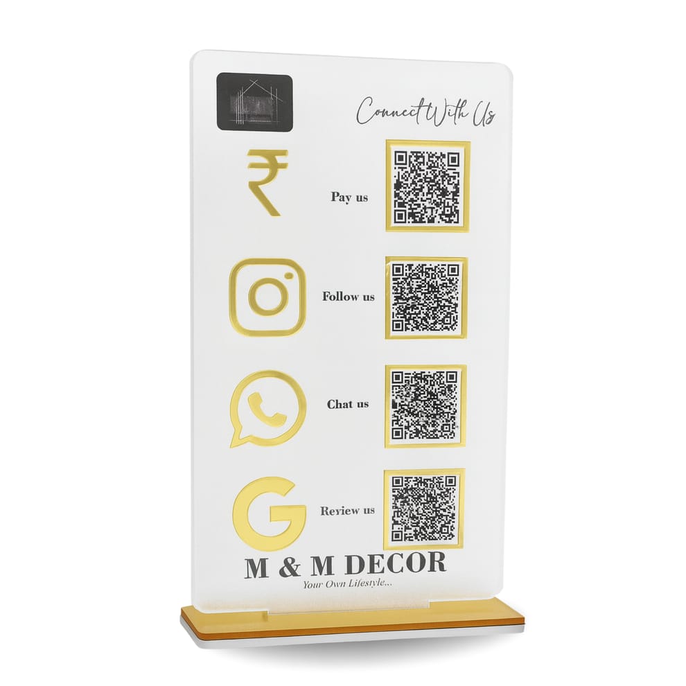 4 QR Digital Vertical Standee